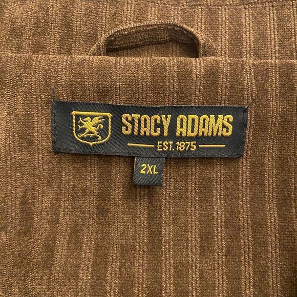 Stacy Adams Men's 2 Pieces Suit Corduroy Zippered Jacket Size 2XL Pants 36 - Picture 3 of 12